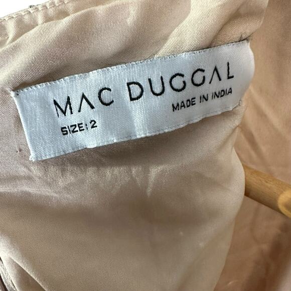 Mac Duggal Gold Embellished Sleeveless High Neck Midi Dress 2 - Picture 10 of 12